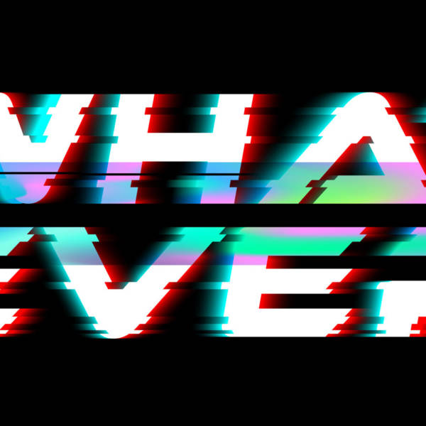 What ever slogan, Holographic and glitch typography, tee shirt g