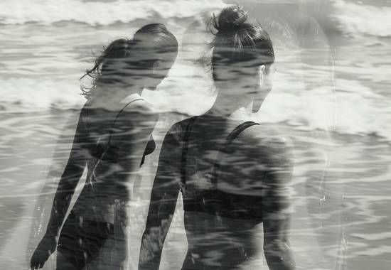 Dreamlike Double Exposure by the Water