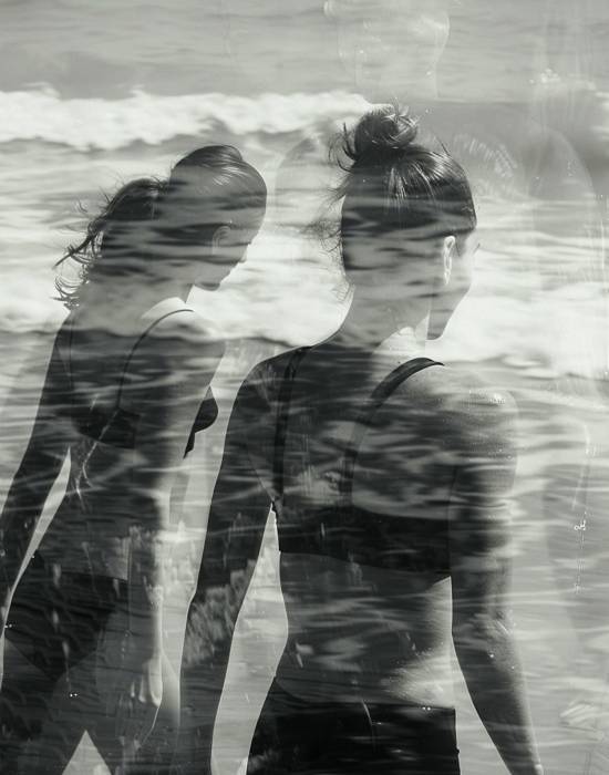 Dreamlike Double Exposure by the Water