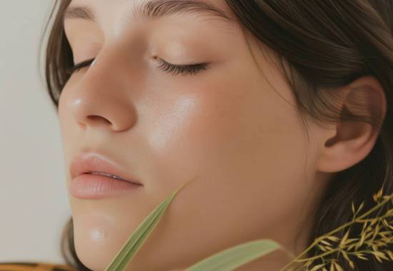 Serene Portrait of Young Woman with Nature