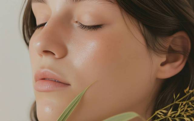 Serene Portrait of Young Woman with Nature